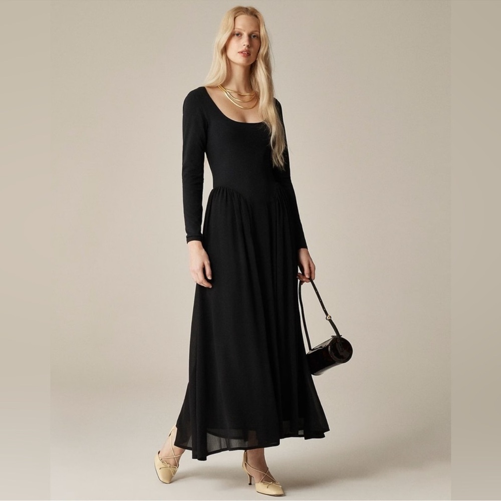 Jcrew - ballet dress drop waist chiffon - large
